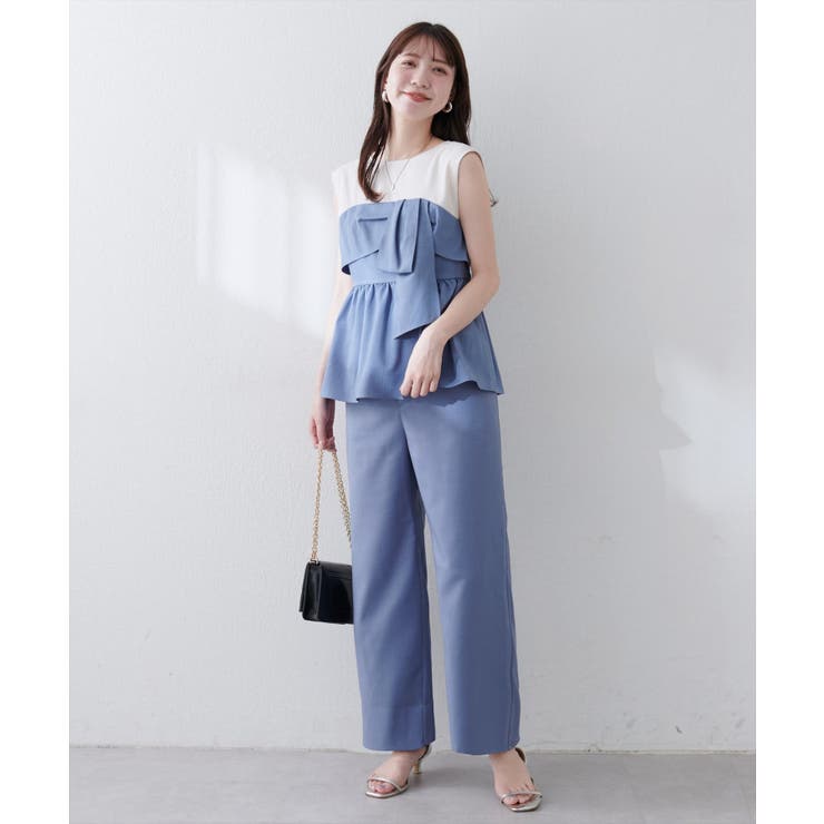 【natural couture】涼しげハイウエストストレートパンツ | NICE CLAUP / OLIVE des OLIVE　OUTLET | 詳細画像18 