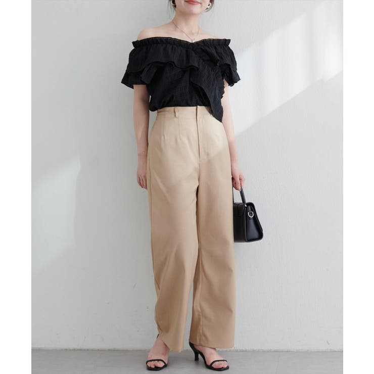 【natural couture】涼しげハイウエストストレートパンツ | NICE CLAUP / OLIVE des OLIVE　OUTLET | 詳細画像23 