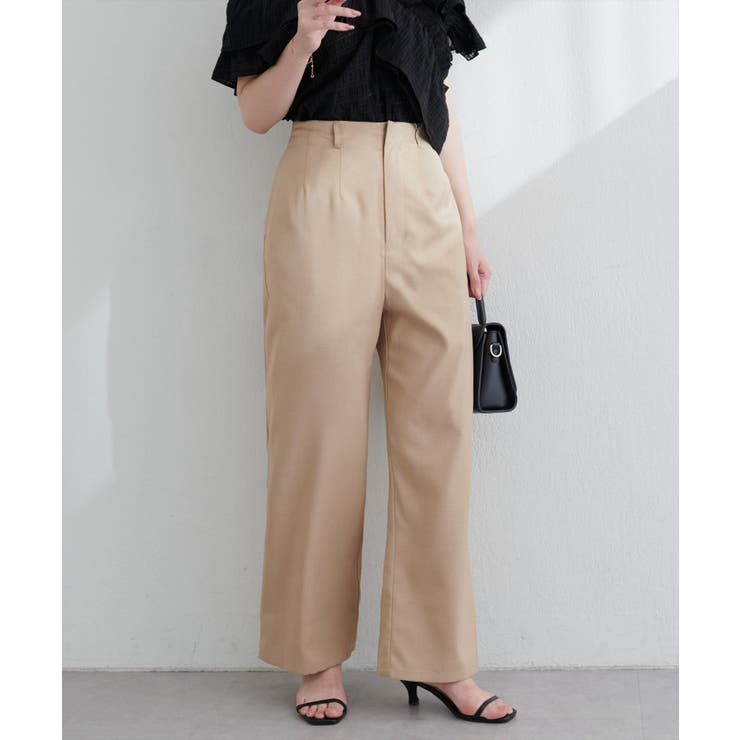 【natural couture】涼しげハイウエストストレートパンツ | NICE CLAUP / OLIVE des OLIVE　OUTLET | 詳細画像24 