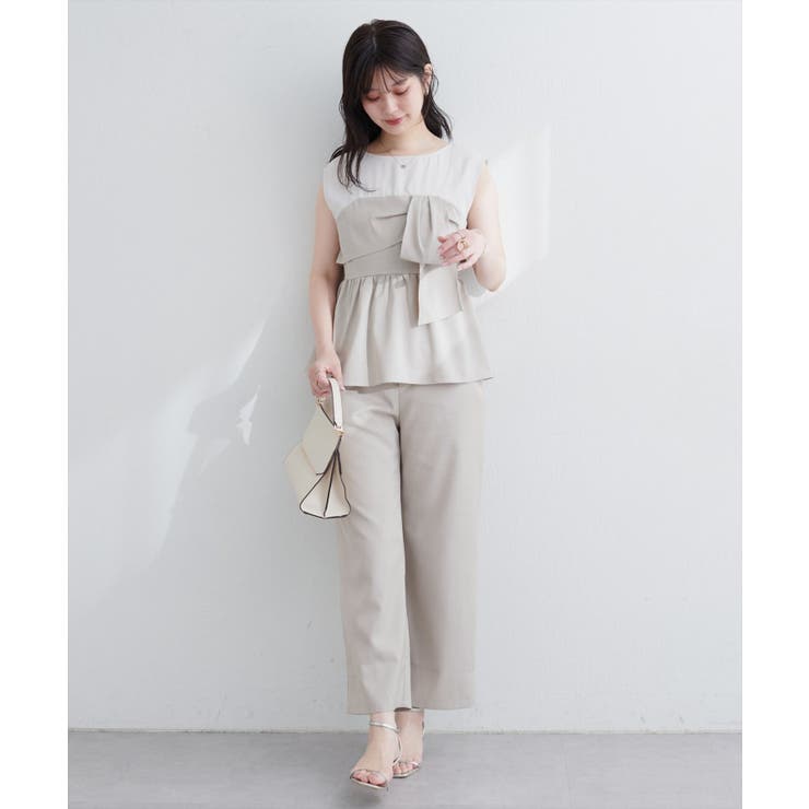 【natural couture】涼しげハイウエストストレートパンツ | NICE CLAUP / OLIVE des OLIVE　OUTLET | 詳細画像26 