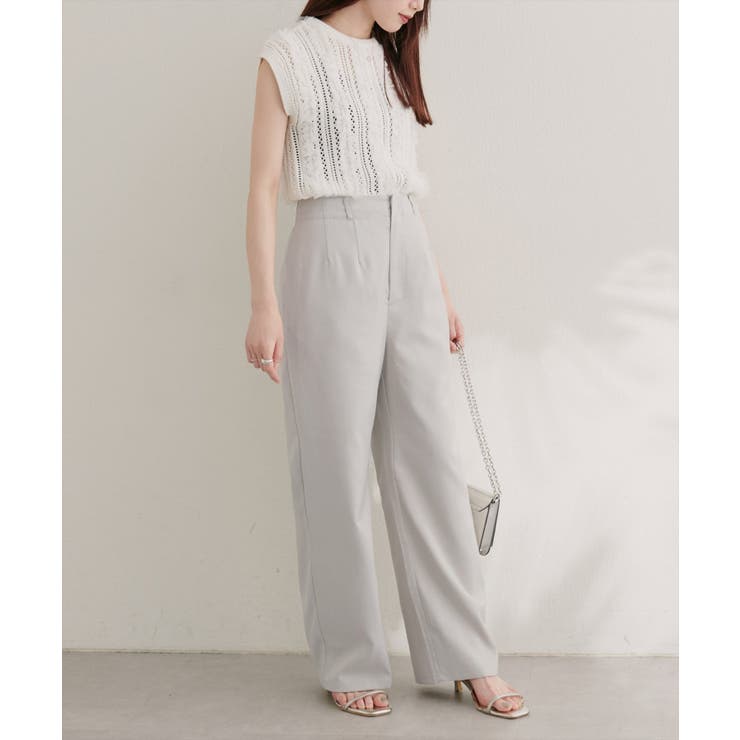 【natural couture】涼しげハイウエストストレートパンツ | NICE CLAUP / OLIVE des OLIVE　OUTLET | 詳細画像30 