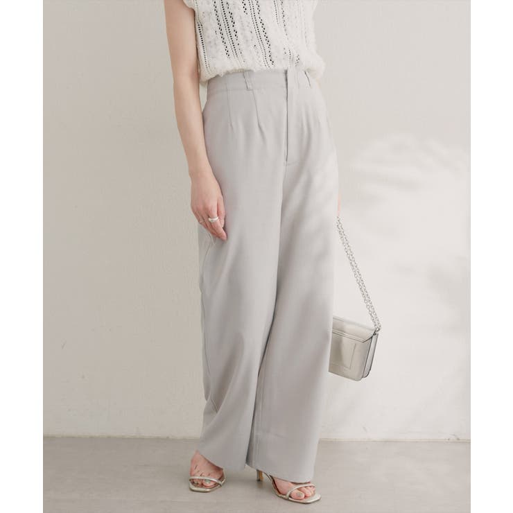 【natural couture】涼しげハイウエストストレートパンツ | NICE CLAUP / OLIVE des OLIVE　OUTLET | 詳細画像32 