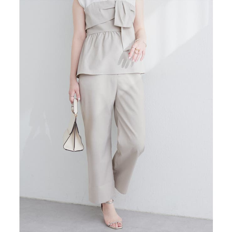 【natural couture】涼しげハイウエストストレートパンツ | NICE CLAUP / OLIVE des OLIVE　OUTLET | 詳細画像34 