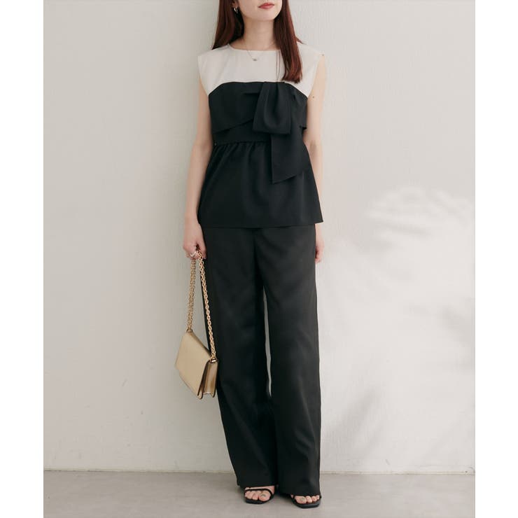 【natural couture】涼しげハイウエストストレートパンツ | NICE CLAUP / OLIVE des OLIVE　OUTLET | 詳細画像5 