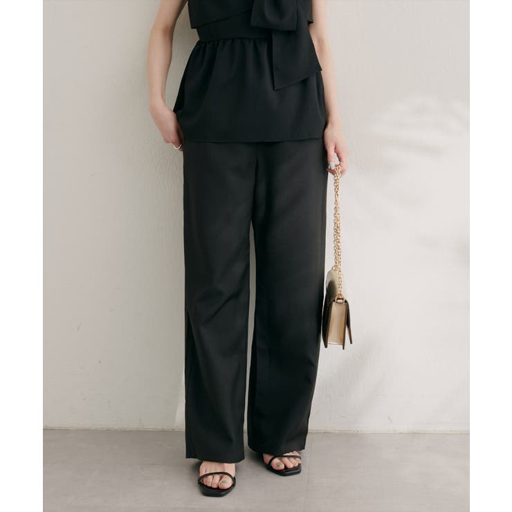 【natural couture】涼しげハイウエストストレートパンツ | NICE CLAUP / OLIVE des OLIVE　OUTLET | 詳細画像6 