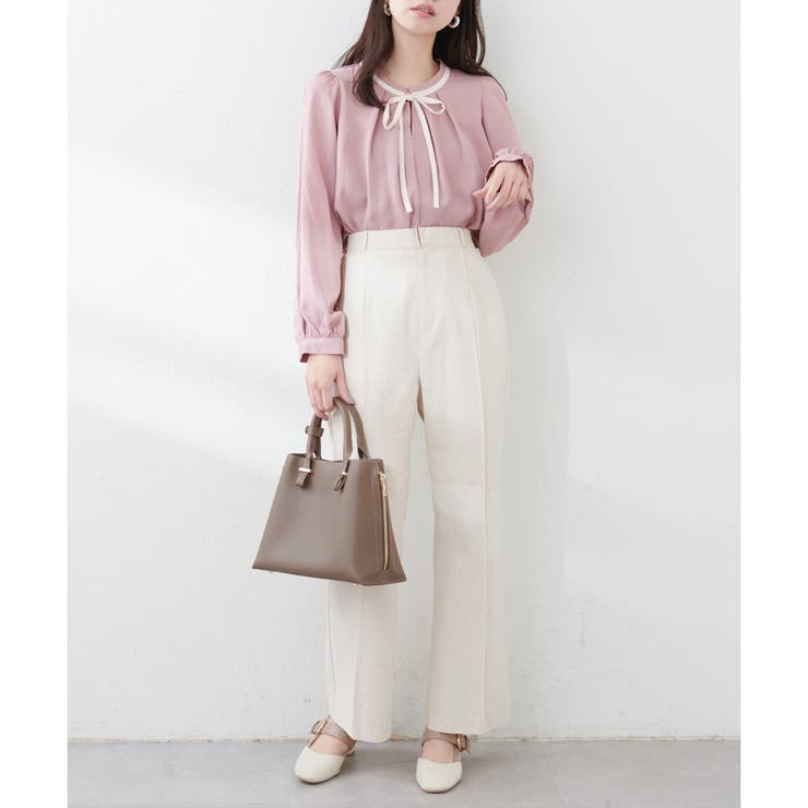 natural couture】リボン付きマルチWAYブラウス[品番：NCLW0015665 