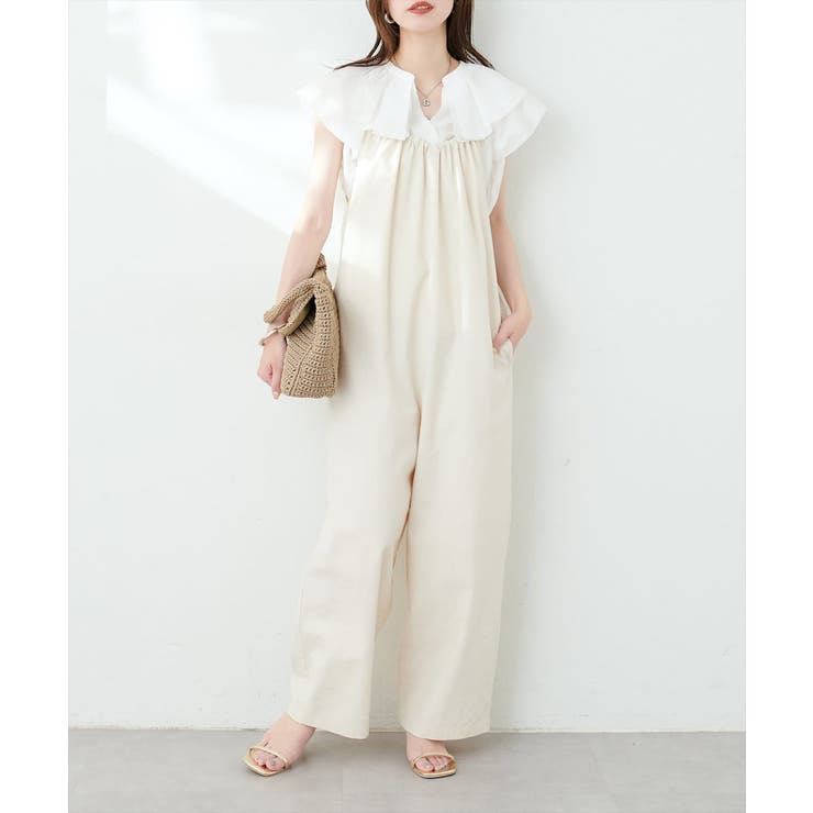 【natural couture】タックフリル衿スキッパーあきブラウス | NICE CLAUP / OLIVE des OLIVE　OUTLET | 詳細画像4 