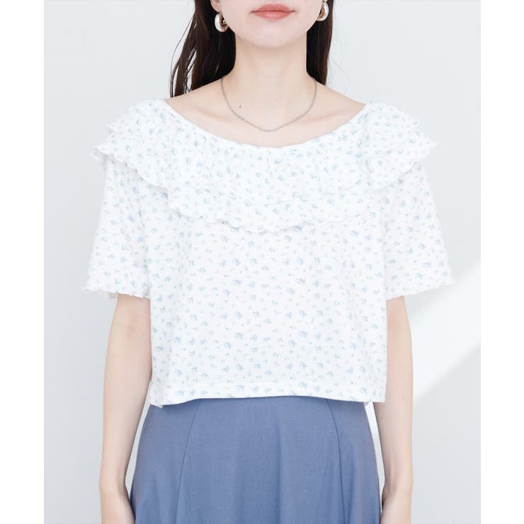 【natural couture】ワッフルフリルTOPS | NICE CLAUP / OLIVE des OLIVE　OUTLET | 詳細画像6 