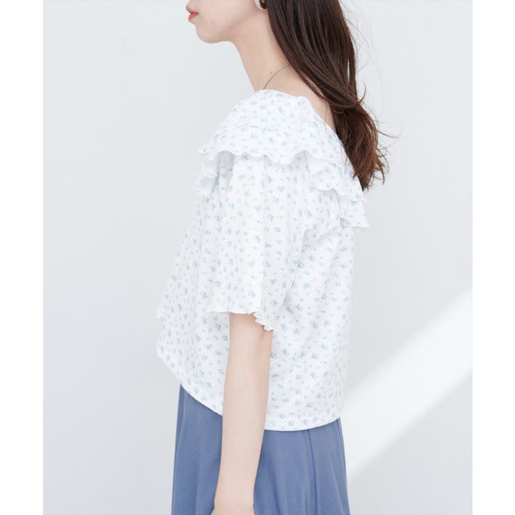 【natural couture】ワッフルフリルTOPS | NICE CLAUP / OLIVE des OLIVE　OUTLET | 詳細画像7 