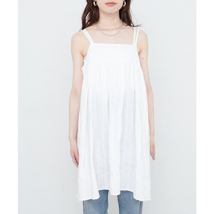 【natural couture】Wストラップキャミチュニック | NICE CLAUP / OLIVE des OLIVE　OUTLET | 詳細画像2 