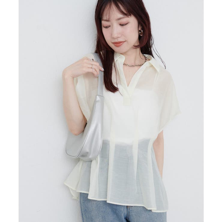 【natural couture】ワッシャーオーガンジースキッパーブラウ… | NICE CLAUP / OLIVE des OLIVE　OUTLET | 詳細画像3 