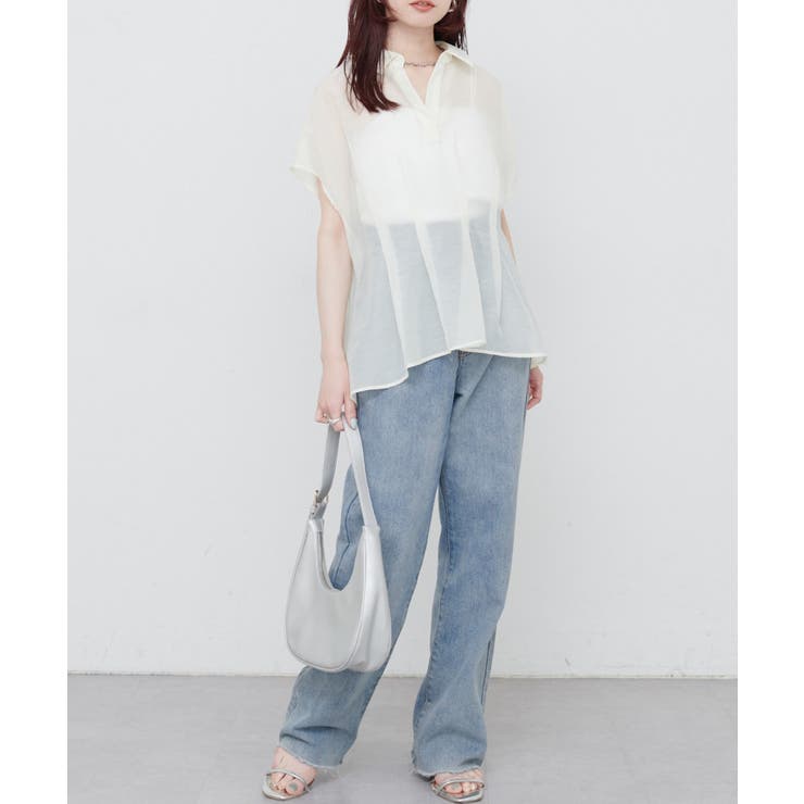 【natural couture】ワッシャーオーガンジースキッパーブラウ… | NICE CLAUP / OLIVE des OLIVE　OUTLET | 詳細画像4 