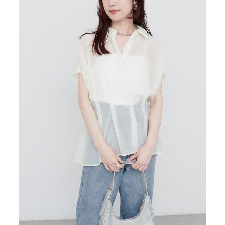 【natural couture】ワッシャーオーガンジースキッパーブラウ… | NICE CLAUP / OLIVE des OLIVE　OUTLET | 詳細画像5 