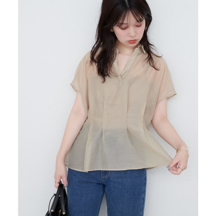 【natural couture】ワッシャーオーガンジースキッパーブラウ… | NICE CLAUP / OLIVE des OLIVE　OUTLET | 詳細画像6 