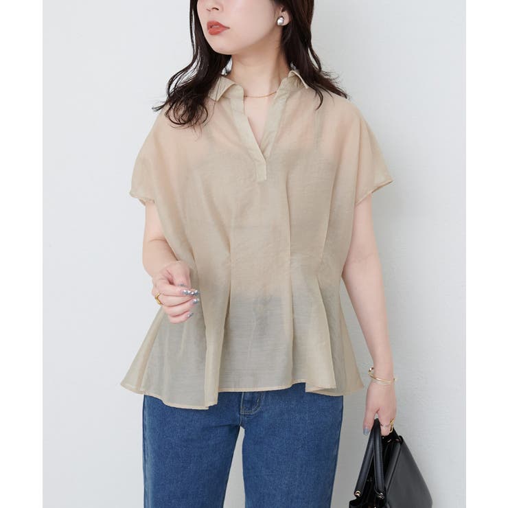 【natural couture】ワッシャーオーガンジースキッパーブラウ… | NICE CLAUP / OLIVE des OLIVE　OUTLET | 詳細画像9 