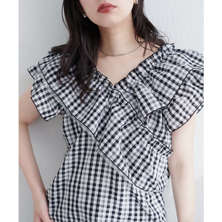 【natural couture】２WAYランダムフリルオフショルブラウス | NICE CLAUP / OLIVE des OLIVE　OUTLET | 詳細画像4 