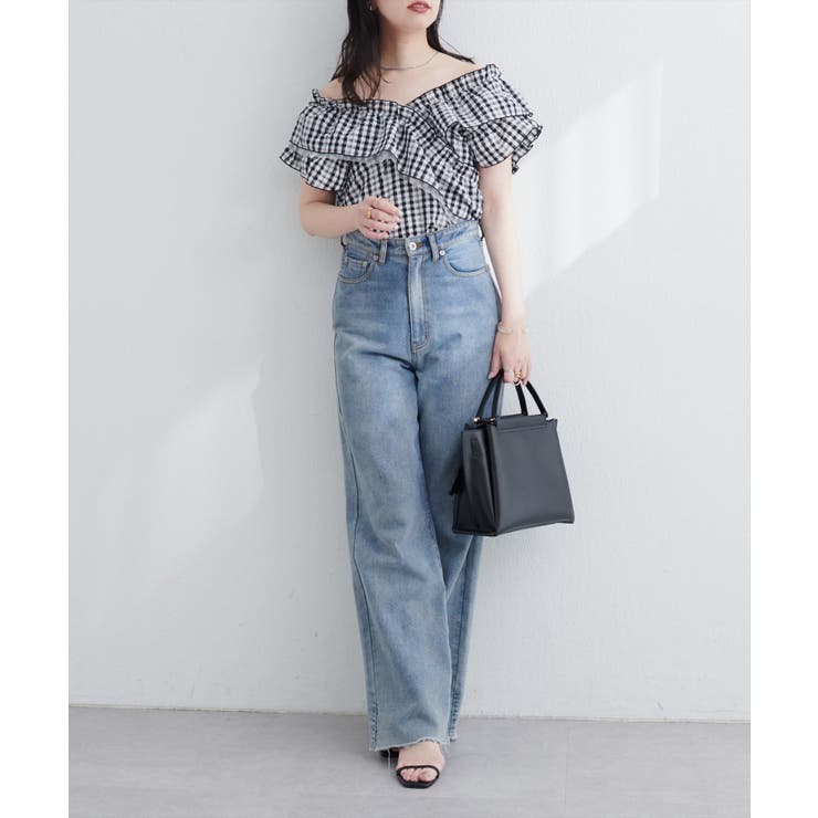 【natural couture】２WAYランダムフリルオフショルブラウス | NICE CLAUP / OLIVE des OLIVE　OUTLET | 詳細画像6 