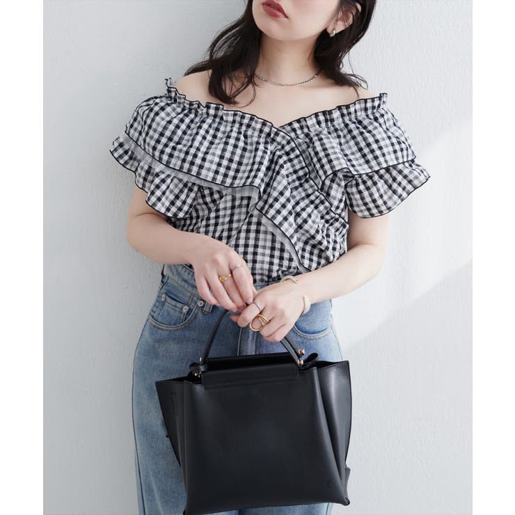 【natural couture】２WAYランダムフリルオフショルブラウス | NICE CLAUP / OLIVE des OLIVE　OUTLET | 詳細画像7 