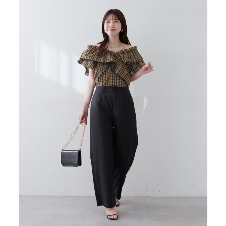 【natural couture】２WAYランダムフリルオフショルブラウス | NICE CLAUP / OLIVE des OLIVE　OUTLET | 詳細画像10 