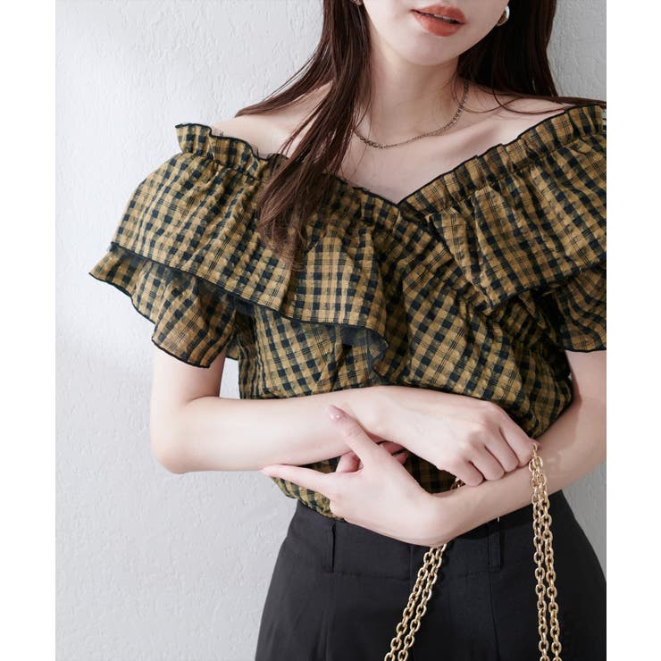 【natural couture】２WAYランダムフリルオフショルブラウス | NICE CLAUP / OLIVE des OLIVE　OUTLET | 詳細画像11 