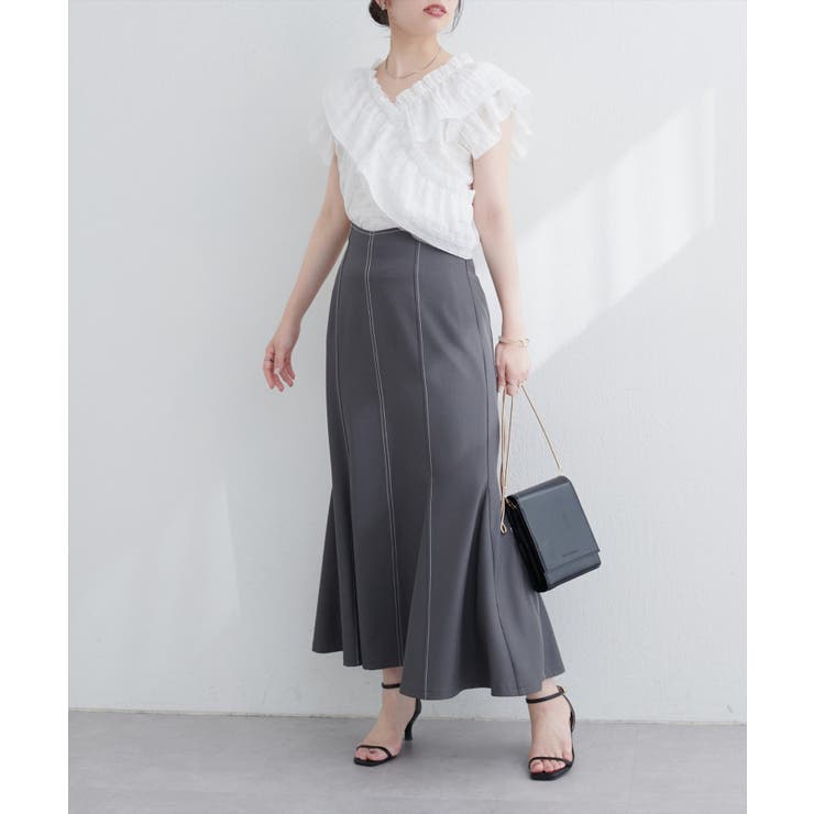 【natural couture】２WAYランダムフリルオフショルブラウス | NICE CLAUP / OLIVE des OLIVE　OUTLET | 詳細画像16 