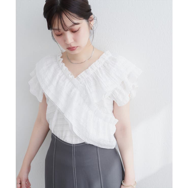 【natural couture】２WAYランダムフリルオフショルブラウス | NICE CLAUP / OLIVE des OLIVE　OUTLET | 詳細画像18 