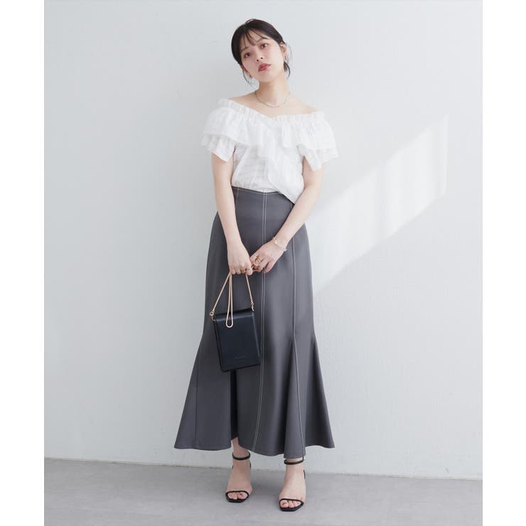 【natural couture】２WAYランダムフリルオフショルブラウス | NICE CLAUP / OLIVE des OLIVE　OUTLET | 詳細画像20 