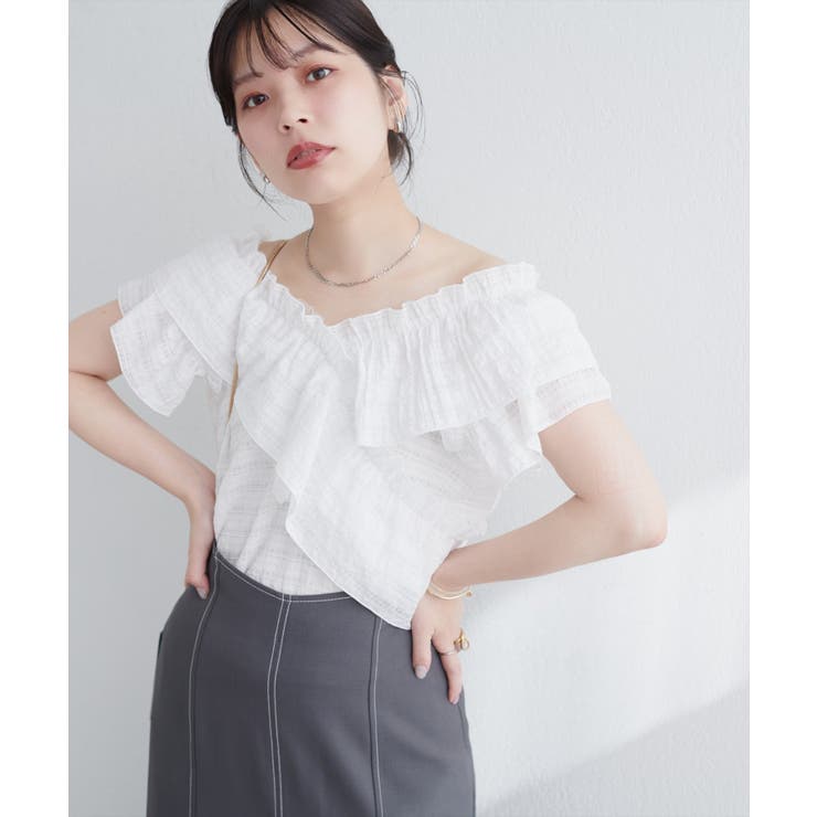 【natural couture】２WAYランダムフリルオフショルブラウス | NICE CLAUP / OLIVE des OLIVE　OUTLET | 詳細画像21 