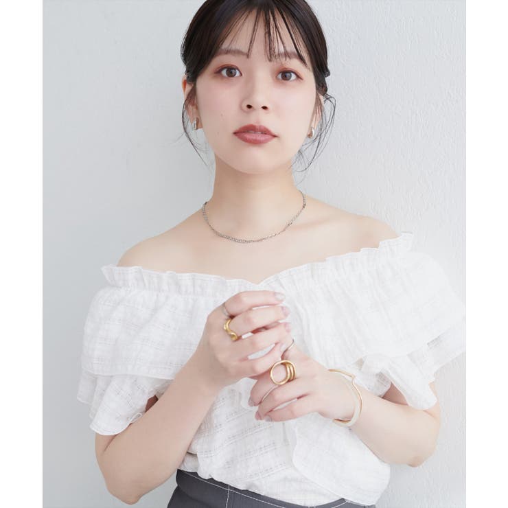 【natural couture】２WAYランダムフリルオフショルブラウス | NICE CLAUP / OLIVE des OLIVE　OUTLET | 詳細画像22 