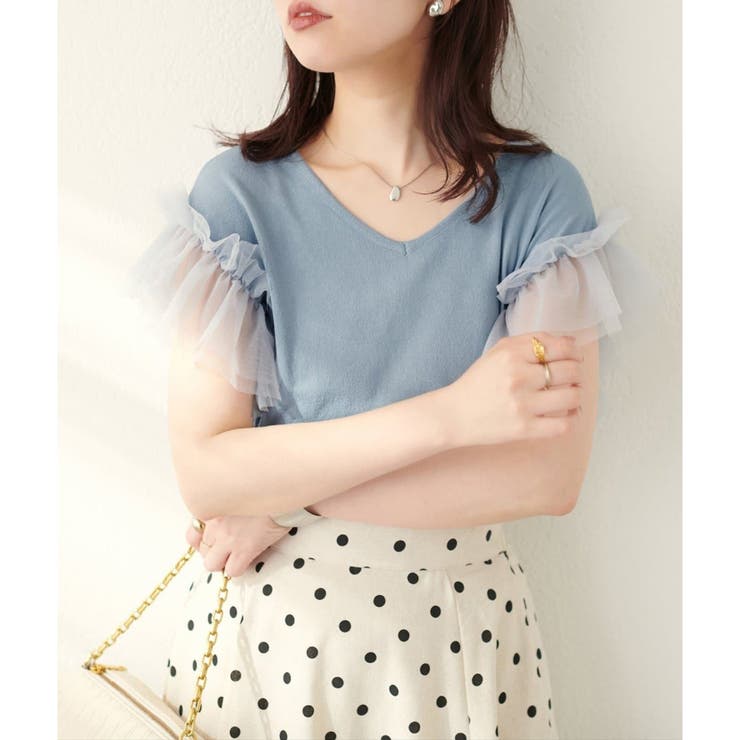 【natural couture】前後2way、チュールフリルドッキングニッ… | NICE CLAUP / OLIVE des OLIVE　OUTLET | 詳細画像13 