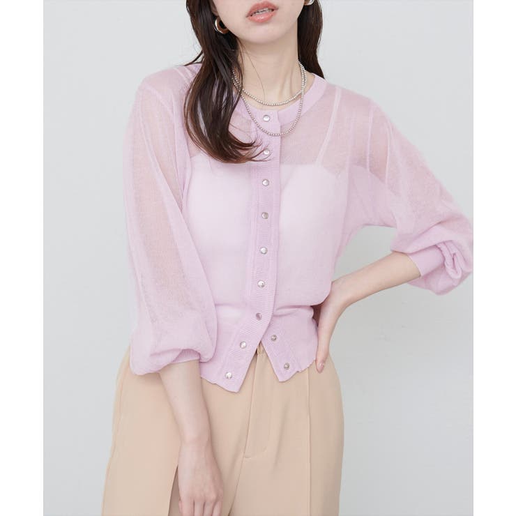 【natural couture】ドット釦シアーカーデ | NICE CLAUP / OLIVE des OLIVE　OUTLET | 詳細画像11 