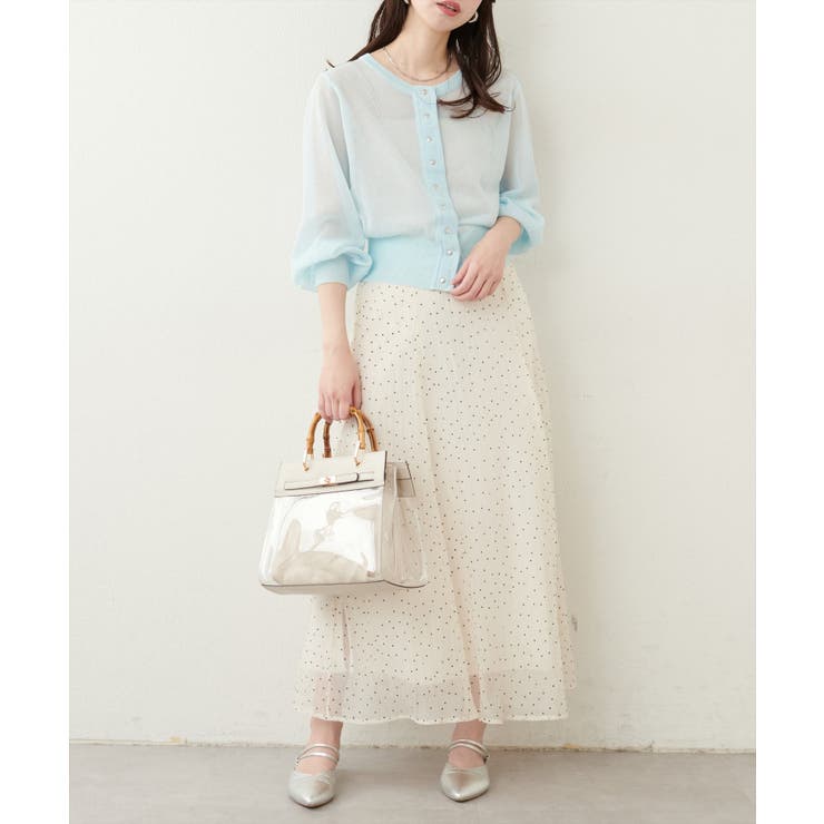 【natural couture】ドット釦シアーカーデ | NICE CLAUP / OLIVE des OLIVE　OUTLET | 詳細画像13 