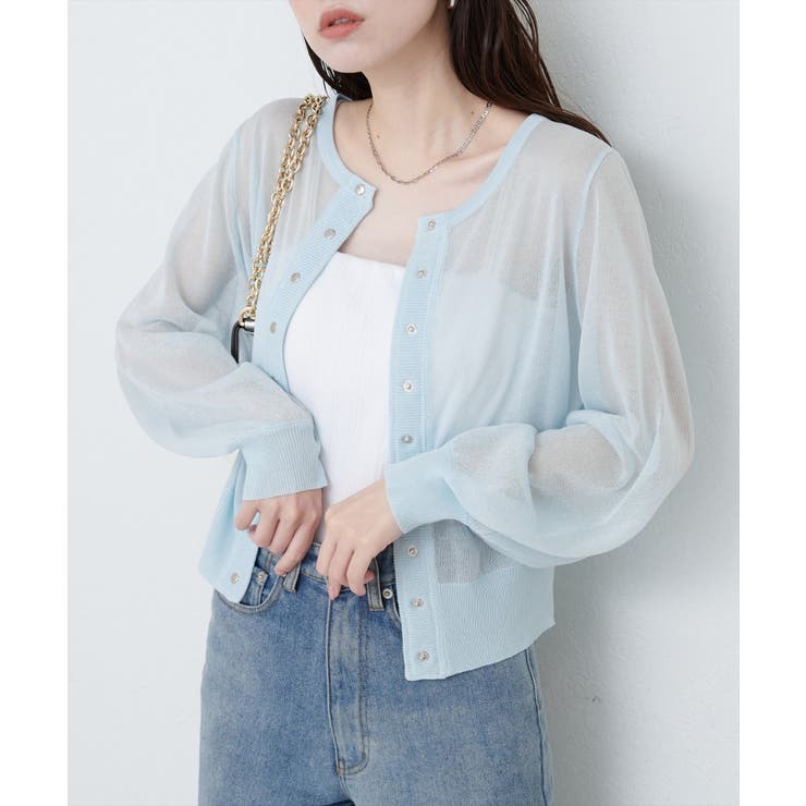 【natural couture】ドット釦シアーカーデ | NICE CLAUP / OLIVE des OLIVE　OUTLET | 詳細画像19 