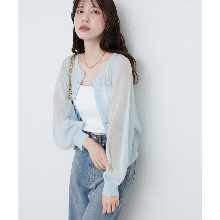 【natural couture】ドット釦シアーカーデ | NICE CLAUP / OLIVE des OLIVE　OUTLET | 詳細画像20 