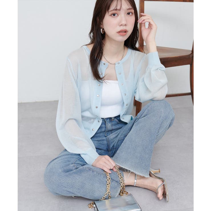 【natural couture】ドット釦シアーカーデ | NICE CLAUP / OLIVE des OLIVE　OUTLET | 詳細画像21 