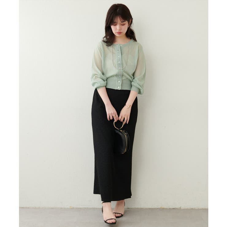 【natural couture】ドット釦シアーカーデ | NICE CLAUP / OLIVE des OLIVE　OUTLET | 詳細画像24 