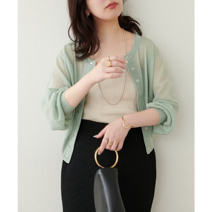 【natural couture】ドット釦シアーカーデ | NICE CLAUP / OLIVE des OLIVE　OUTLET | 詳細画像28 