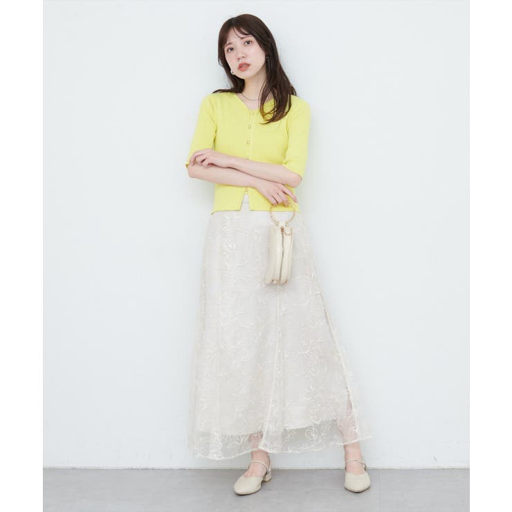 【natural couture】前あきカーデ風ニット | NICE CLAUP / OLIVE des OLIVE　OUTLET | 詳細画像2 