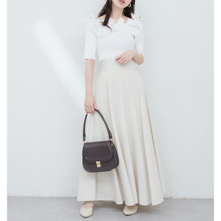 【natural couture】リボン×リボンリブニット | NICE CLAUP / OLIVE des OLIVE　OUTLET | 詳細画像4 