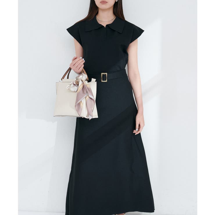 【natural couture】セットアップ対応ニットポロトップス | NICE CLAUP / OLIVE des OLIVE　OUTLET | 詳細画像3 