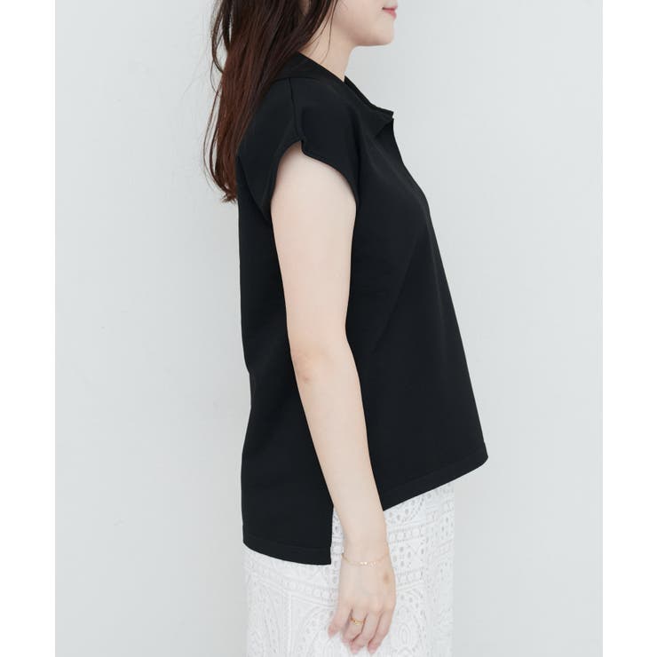 【natural couture】セットアップ対応ニットポロトップス | NICE CLAUP / OLIVE des OLIVE　OUTLET | 詳細画像7 