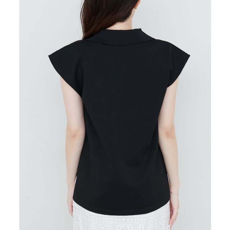 【natural couture】セットアップ対応ニットポロトップス | NICE CLAUP / OLIVE des OLIVE　OUTLET | 詳細画像8 