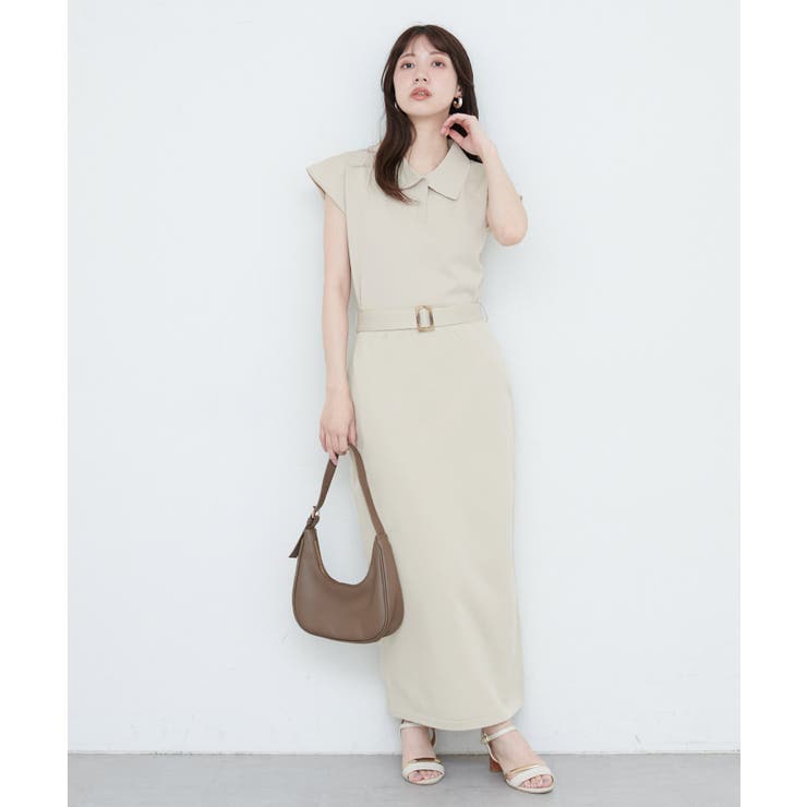 【natural couture】セットアップ対応ニットポロトップス | NICE CLAUP / OLIVE des OLIVE　OUTLET | 詳細画像16 
