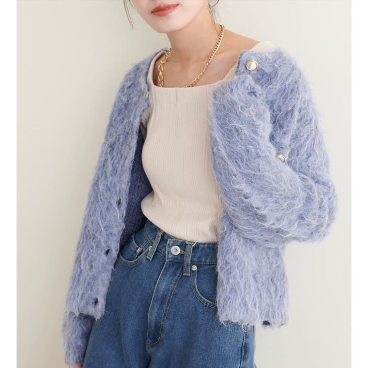 【natural couture】スクエアネックランダムテレコTOPS | NICE CLAUP / OLIVE des OLIVE　OUTLET | 詳細画像7 