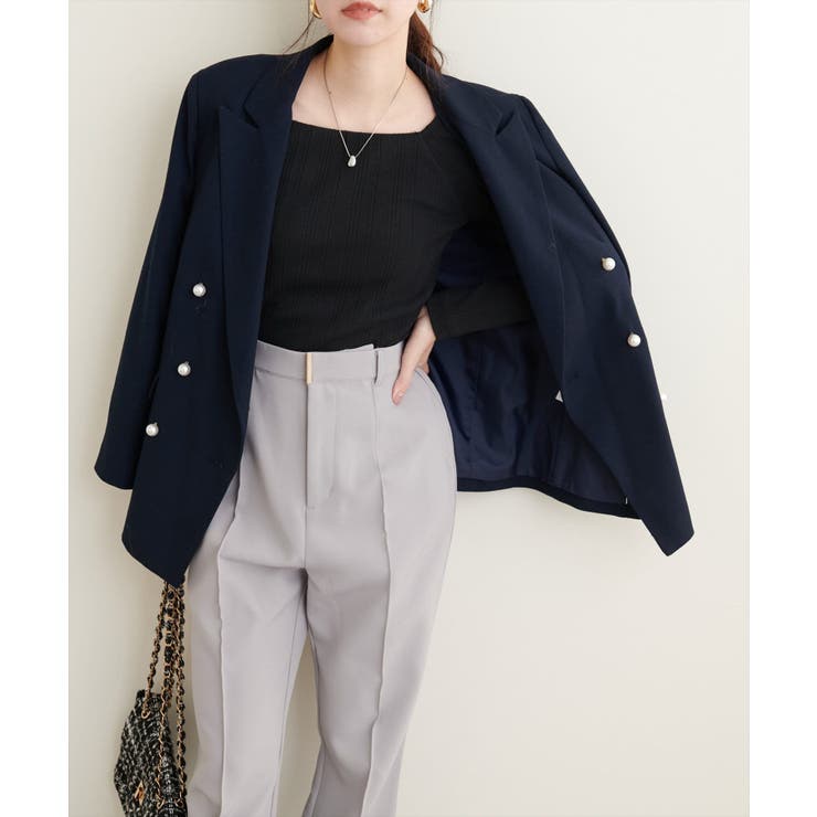 【natural couture】スクエアネックランダムテレコTOPS | NICE CLAUP / OLIVE des OLIVE　OUTLET | 詳細画像19 