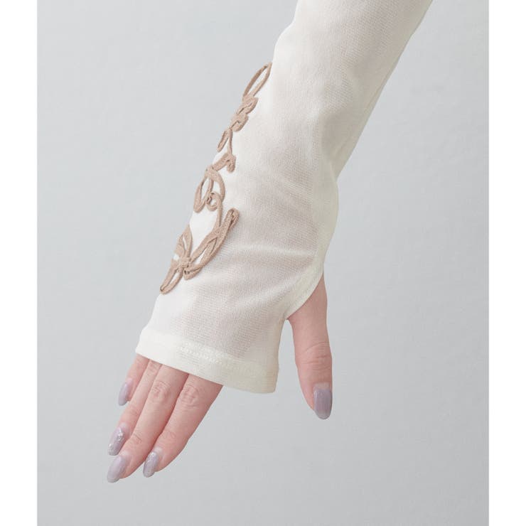 【natural couture】ネットチュール配色柄刺繍プルオーバー | NICE CLAUP / OLIVE des OLIVE　OUTLET | 詳細画像26 