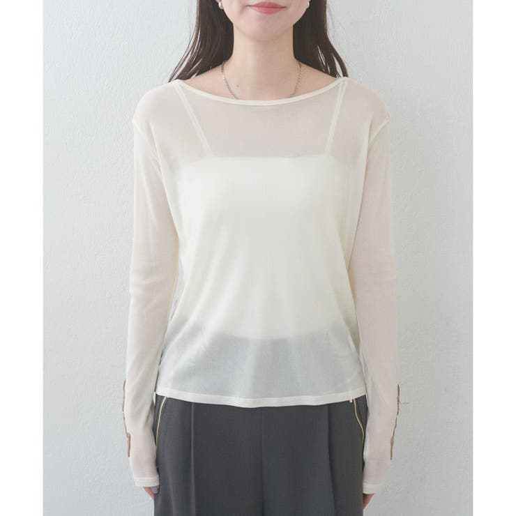 【natural couture】ネットチュール配色柄刺繍プルオーバー | NICE CLAUP / OLIVE des OLIVE　OUTLET | 詳細画像21 