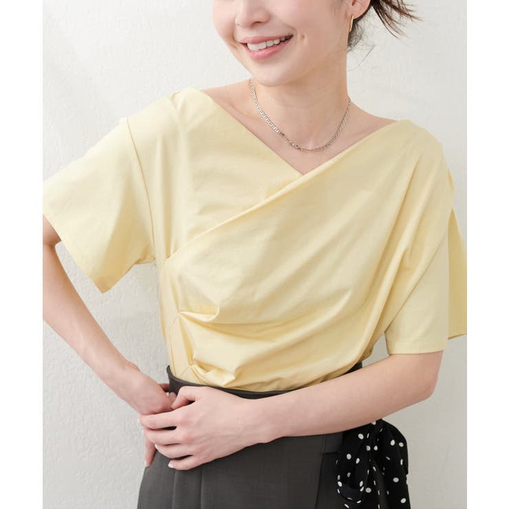 イエロー | 【natural couture】ドレープカットプルオーバー | NICE CLAUP / OLIVE des OLIVE　OUTLET