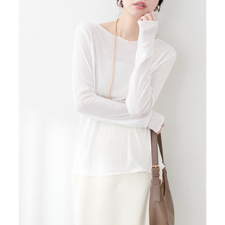 【natural couture】とろみシアープルオーバー | NICE CLAUP / OLIVE des OLIVE　OUTLET | 詳細画像2 