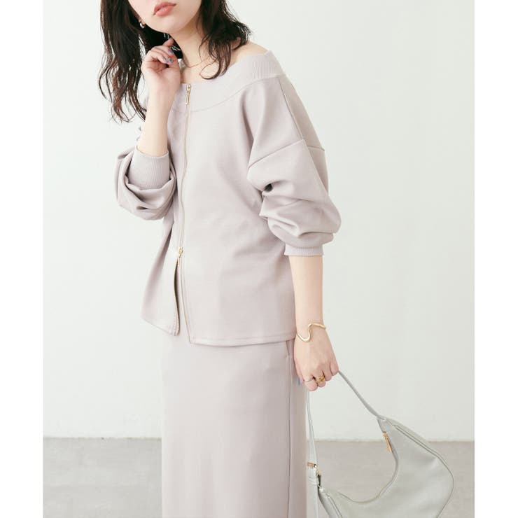 【natural couture】Wzipふわもちダンボールプルオーバー | NICE CLAUP / OLIVE des OLIVE　OUTLET | 詳細画像14 